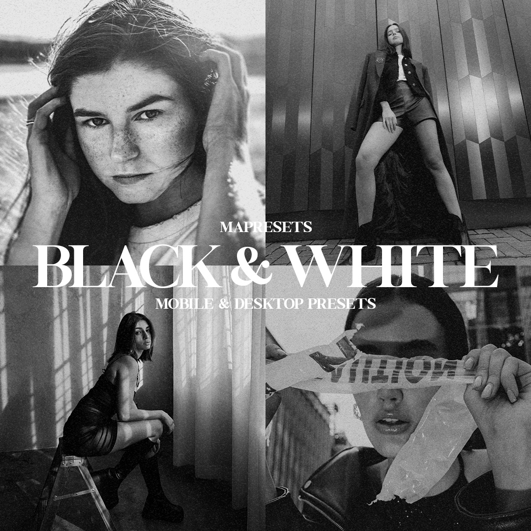 Black and White Lightroom Presets Mobile Desktop