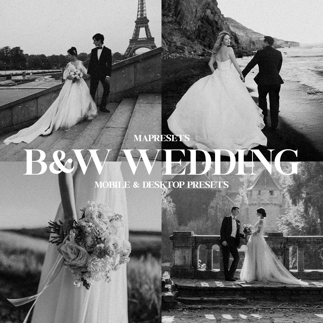 black-and-white-wedding-lightroom-presets